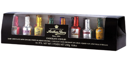 Продуктови Категории Шоколади Anthon Berg шоколадови бутилки с ликьор на различни алкохолни напитки 250 гр.